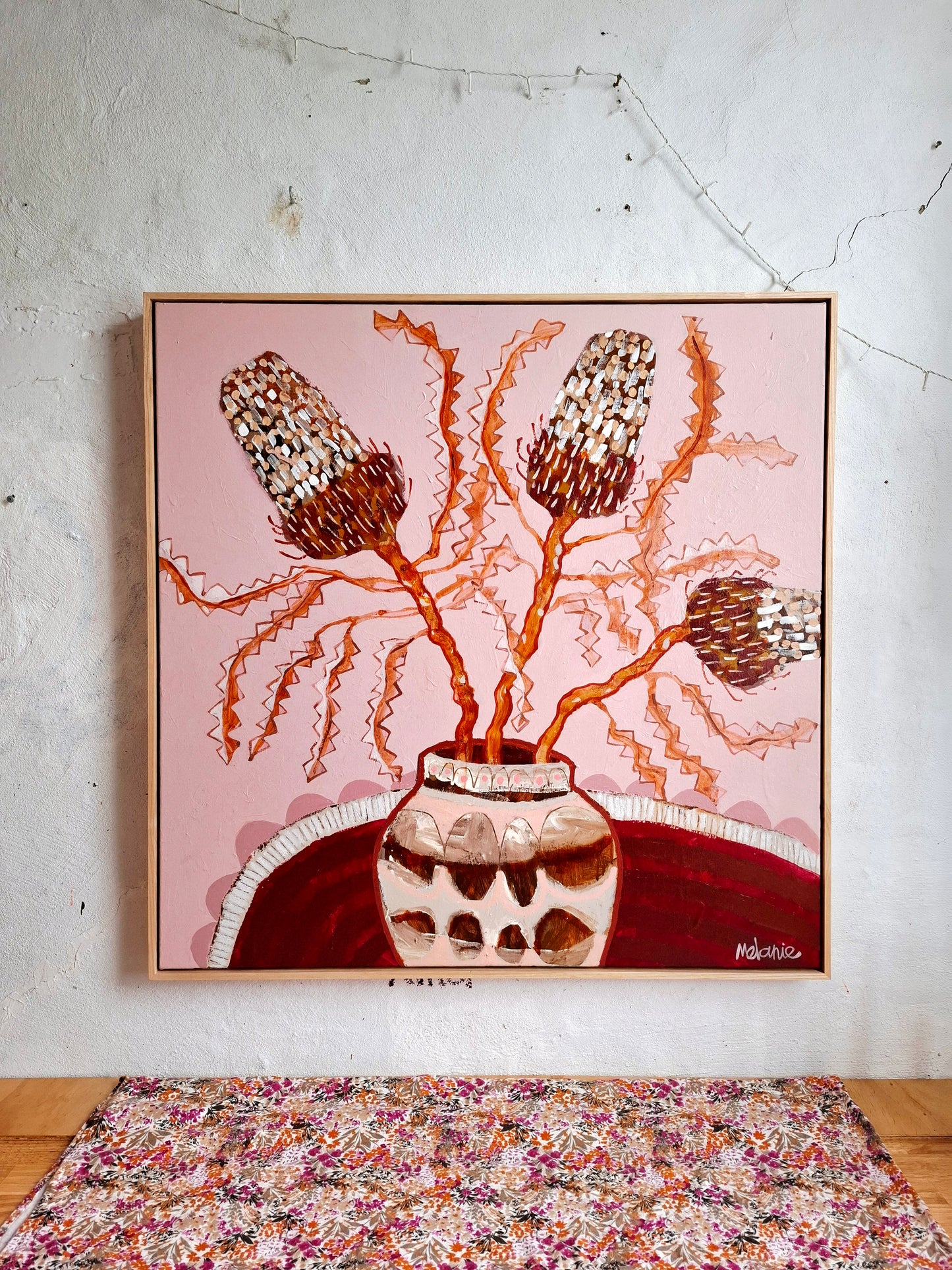 'Banksias, blush and three'