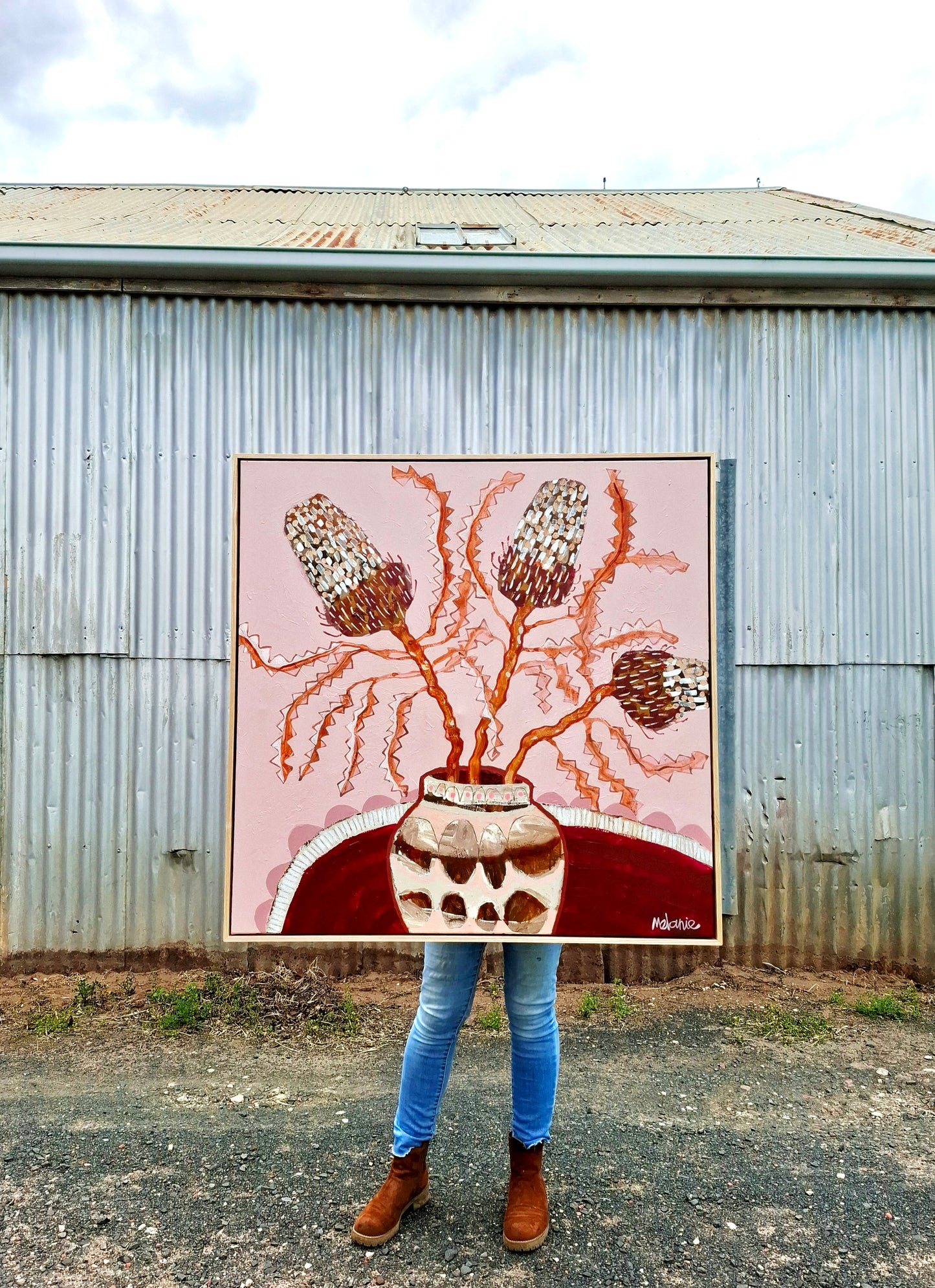 'Banksias, blush and three'