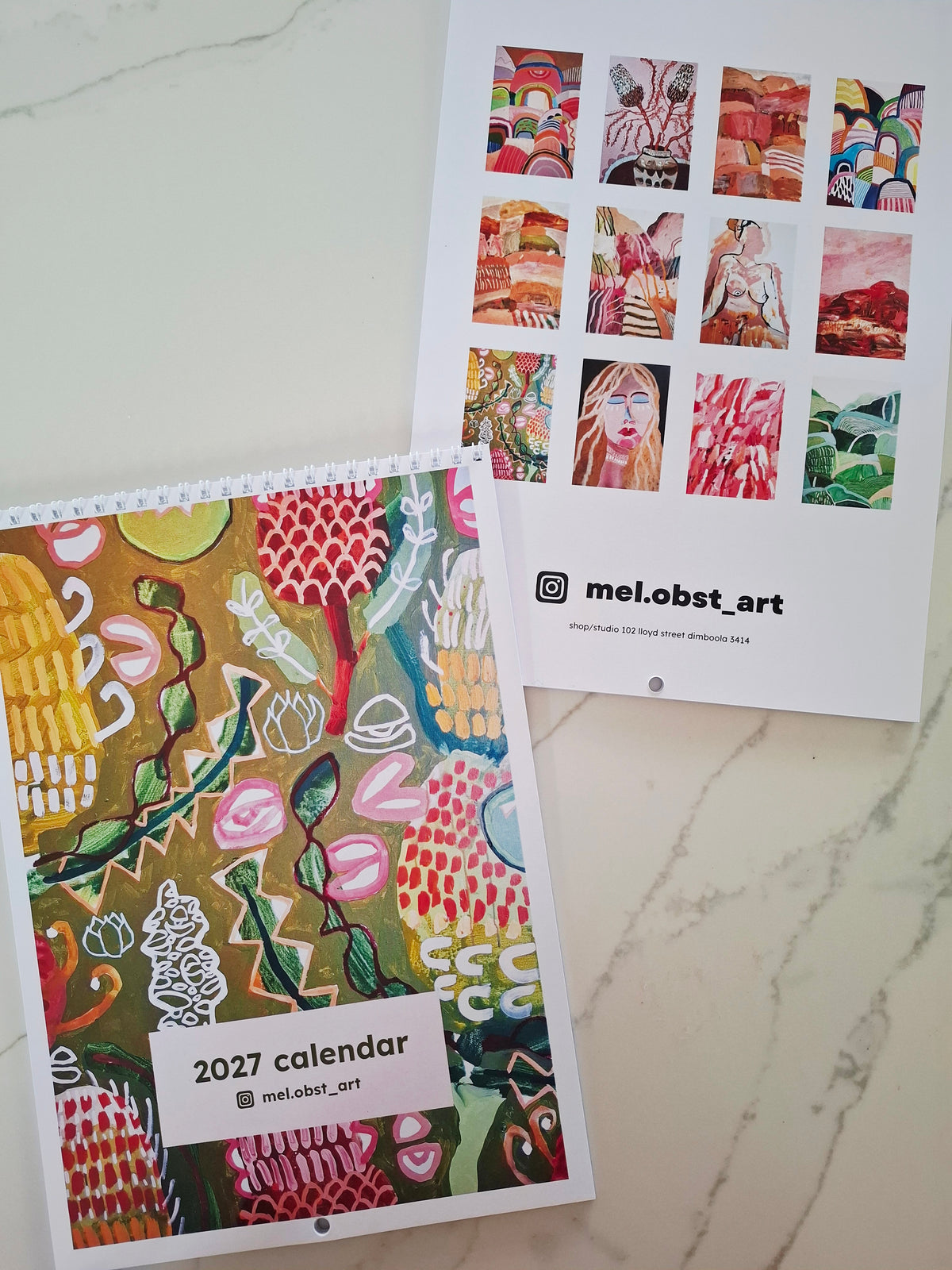2027 Calendar - 2 pack, 1 x A3 & 1 × A4.