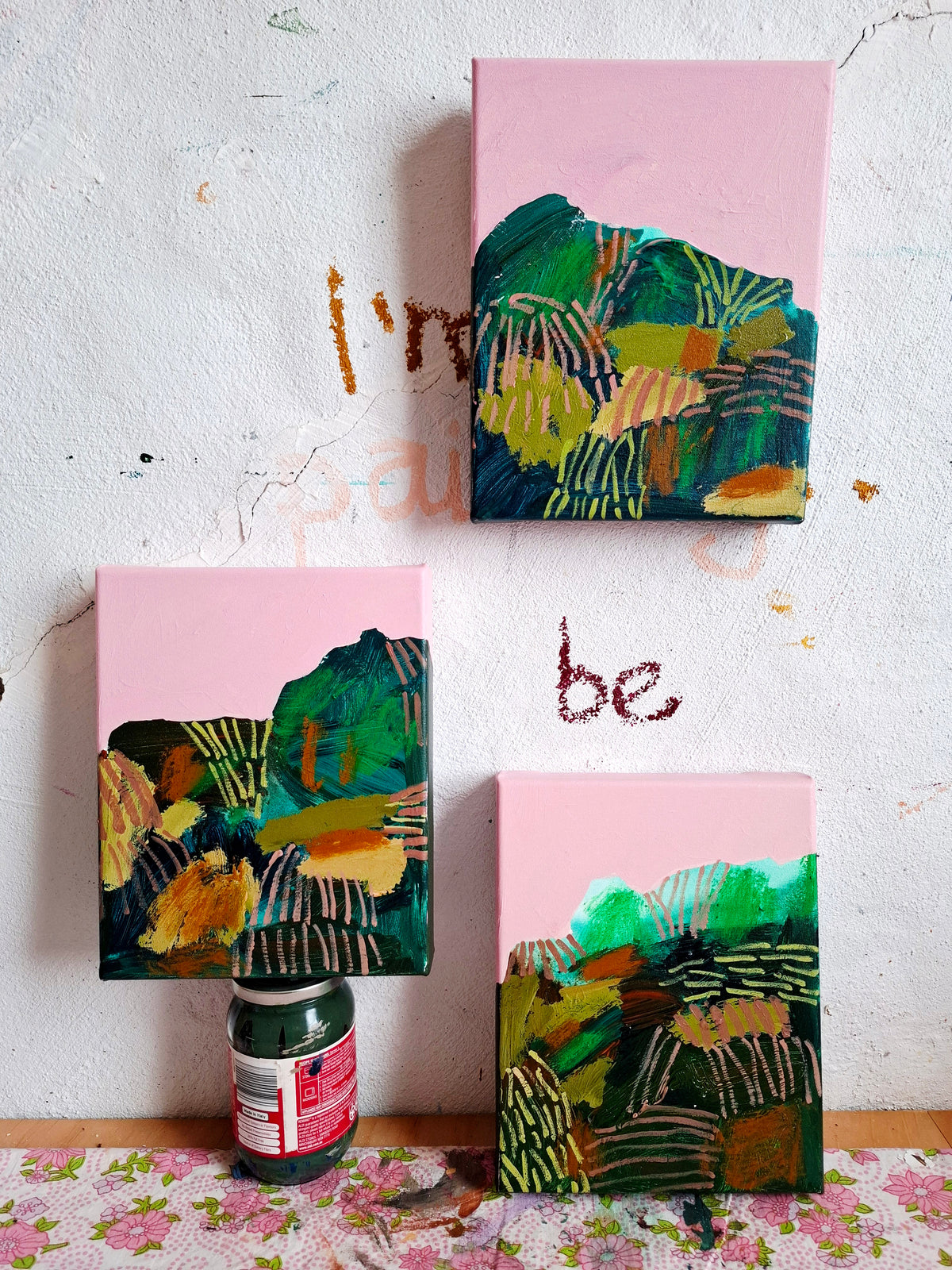 Untitled Green & Pink - 3.