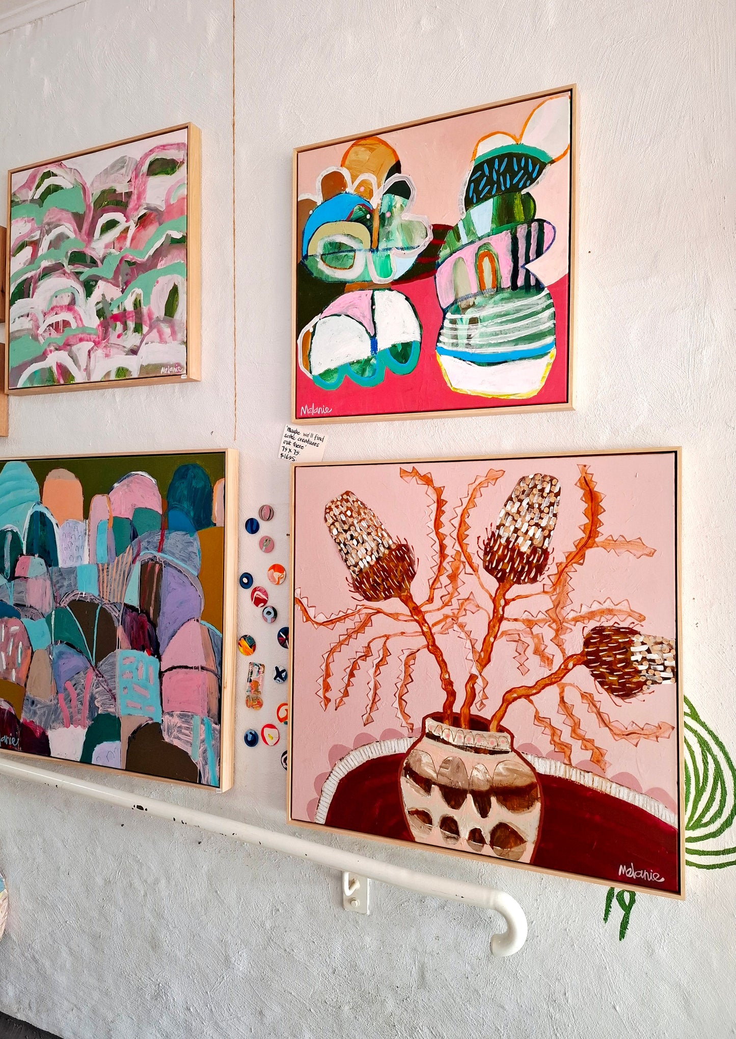 'Banksias, blush and three'